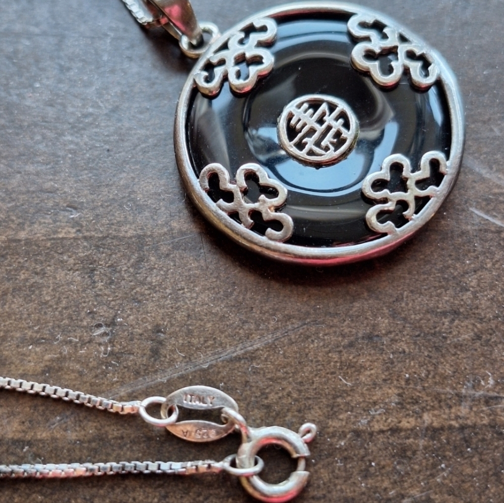 Onyx 925 Sterling Silver necklace